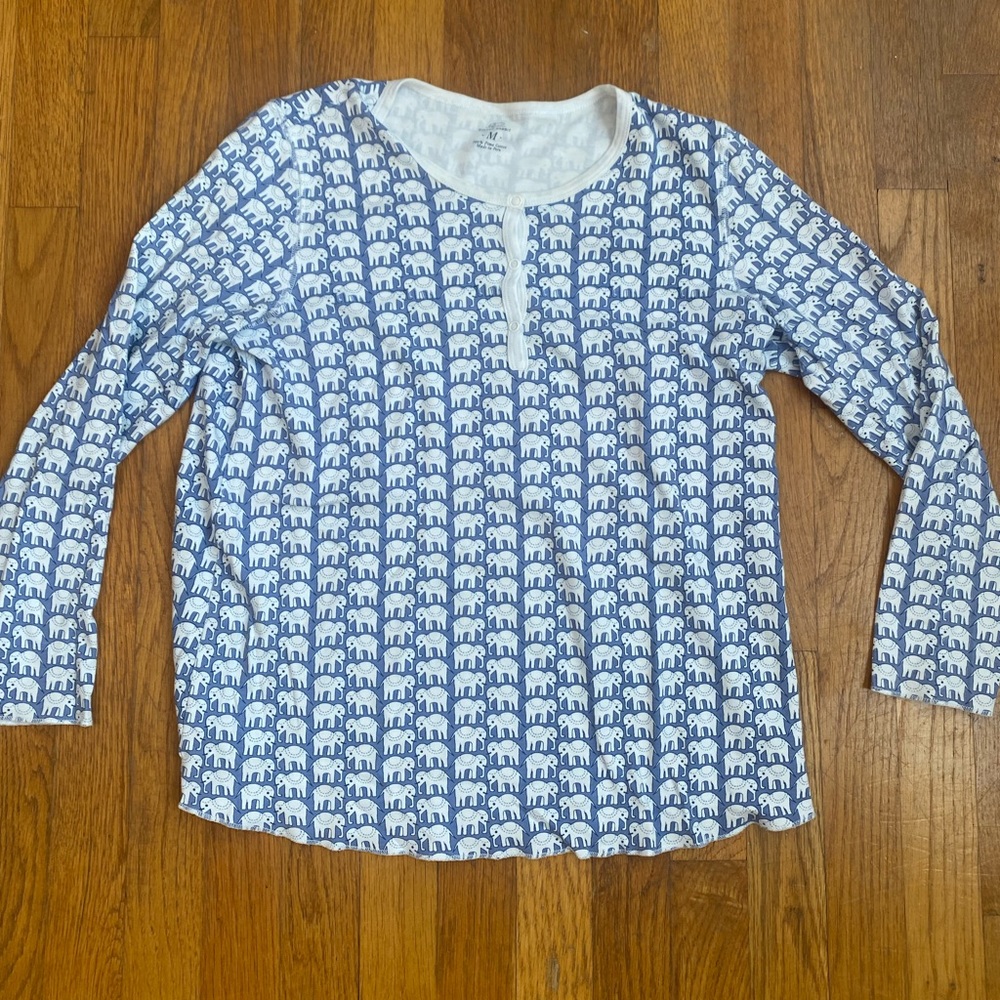 Roller Rabbit Elephant Pajama top